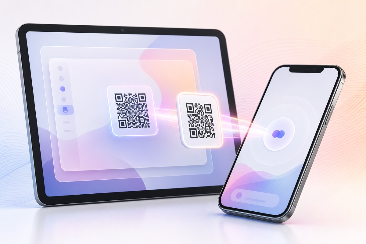 Phone and iPad pairing with Emciee by QR code